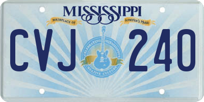 MS license plate CVJ240
