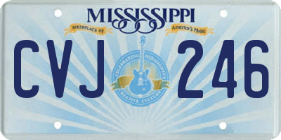 MS license plate CVJ246