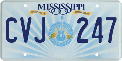 MS license plate CVJ247