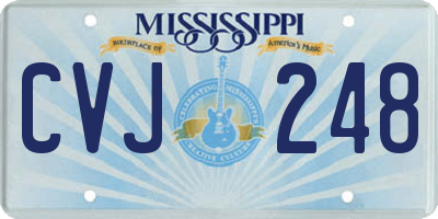 MS license plate CVJ248