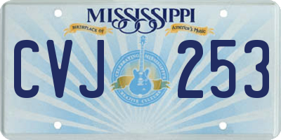 MS license plate CVJ253