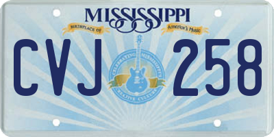 MS license plate CVJ258