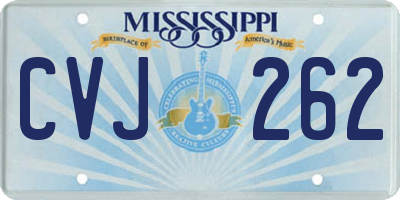 MS license plate CVJ262