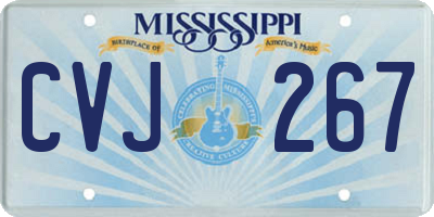 MS license plate CVJ267