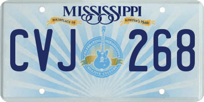 MS license plate CVJ268