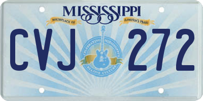 MS license plate CVJ272