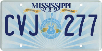 MS license plate CVJ277