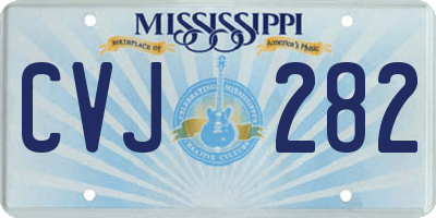 MS license plate CVJ282
