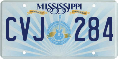 MS license plate CVJ284