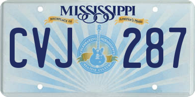 MS license plate CVJ287