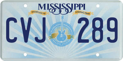 MS license plate CVJ289