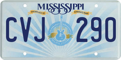 MS license plate CVJ290