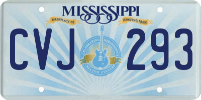 MS license plate CVJ293
