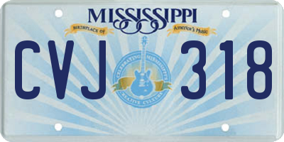 MS license plate CVJ318