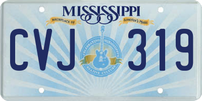 MS license plate CVJ319