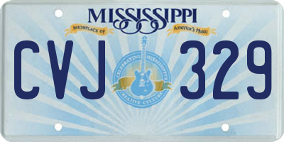 MS license plate CVJ329
