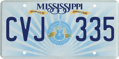 MS license plate CVJ335