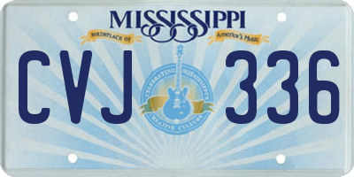 MS license plate CVJ336