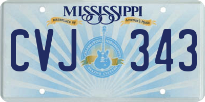 MS license plate CVJ343