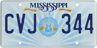 MS license plate CVJ344