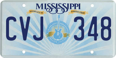 MS license plate CVJ348