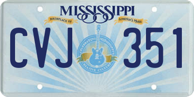 MS license plate CVJ351