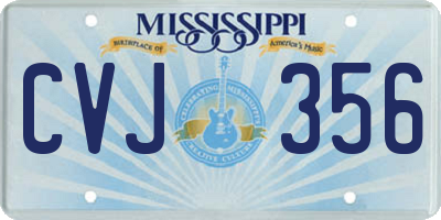 MS license plate CVJ356