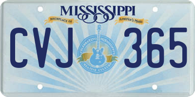 MS license plate CVJ365