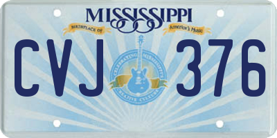 MS license plate CVJ376