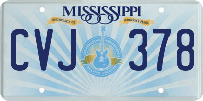 MS license plate CVJ378