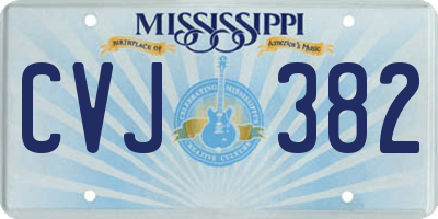 MS license plate CVJ382