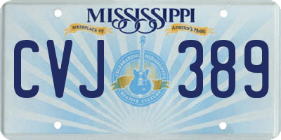 MS license plate CVJ389