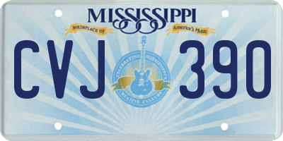 MS license plate CVJ390