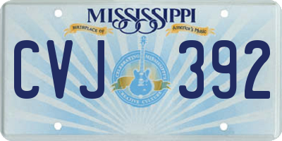 MS license plate CVJ392