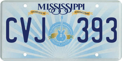 MS license plate CVJ393