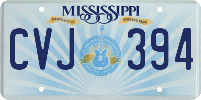 MS license plate CVJ394