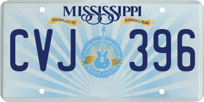 MS license plate CVJ396