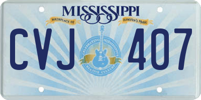 MS license plate CVJ407