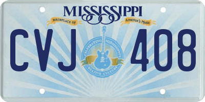 MS license plate CVJ408