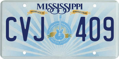 MS license plate CVJ409