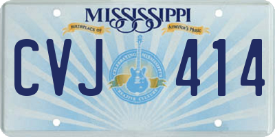 MS license plate CVJ414