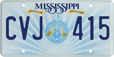 MS license plate CVJ415