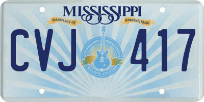 MS license plate CVJ417