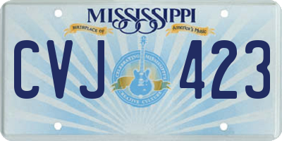MS license plate CVJ423