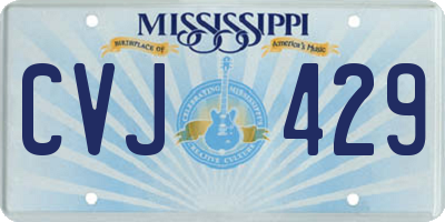 MS license plate CVJ429