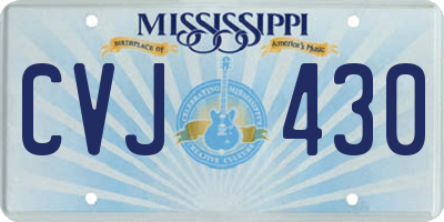 MS license plate CVJ430