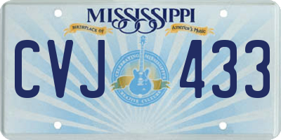 MS license plate CVJ433