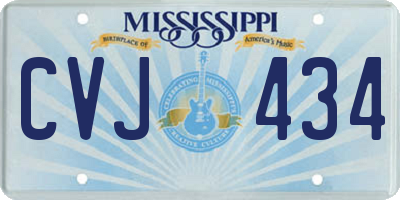 MS license plate CVJ434