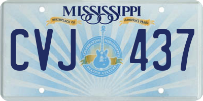 MS license plate CVJ437