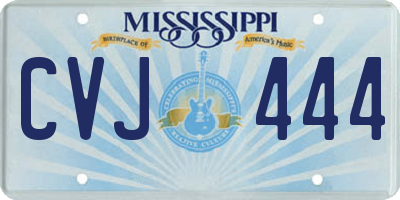 MS license plate CVJ444